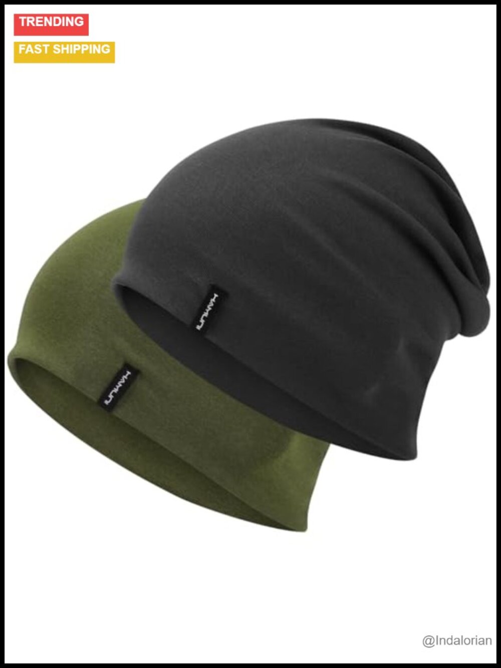 Slouchy Beanie Soft Cotton Chemo Hat Double-Layer Warm Unisex Cap